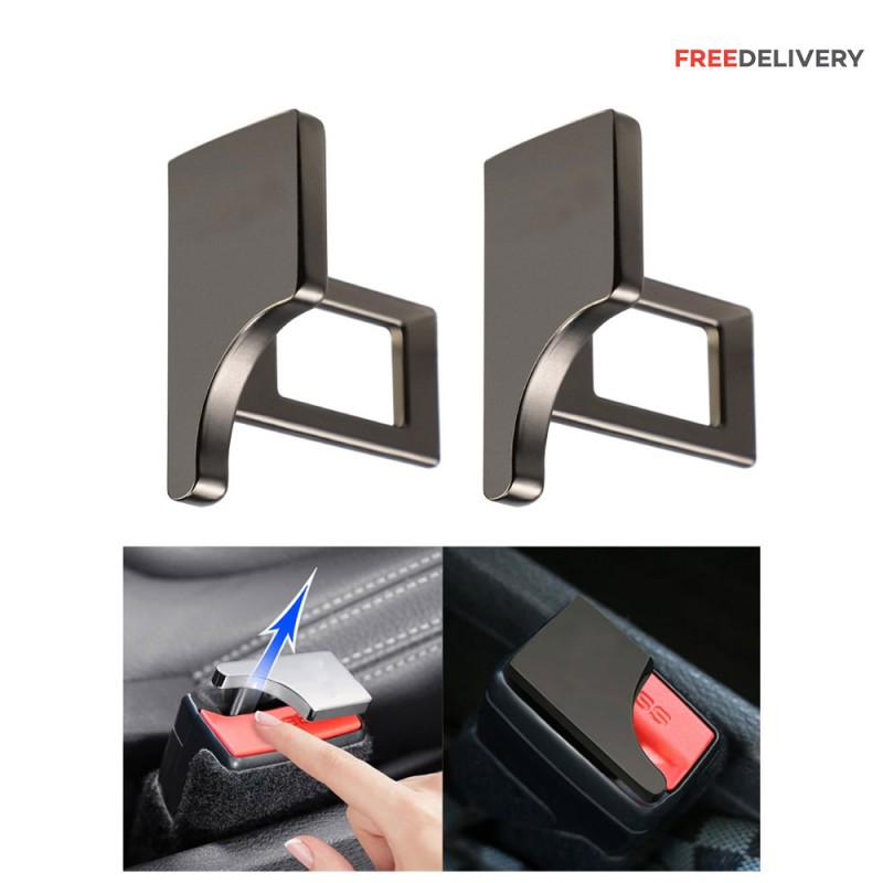 Universal Metal Thumb Push Seat Belt Clip