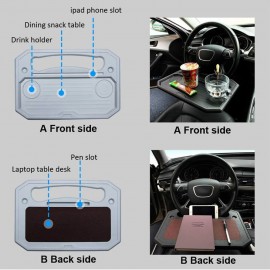 Multipurpose Car Steering Wheel Table Tray - Front & Back