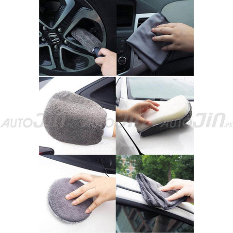 Gladiator Nine Pcs Car Wash Cleaning Microfiber Kit