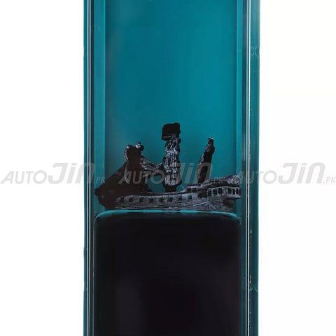 Unsinkable Pirate Ship Fluid Drift Black Pearl Wavy Boat In A Transparent Container