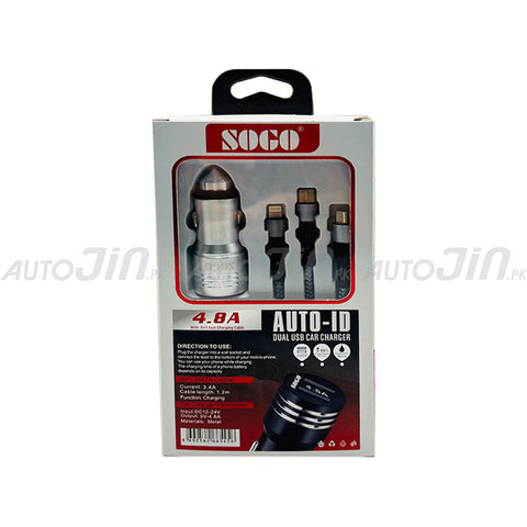 Sogo Fast Car Charger 3 in 1