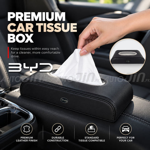 High Quality Tissue Box for Car - BYD - PU Leather - Black