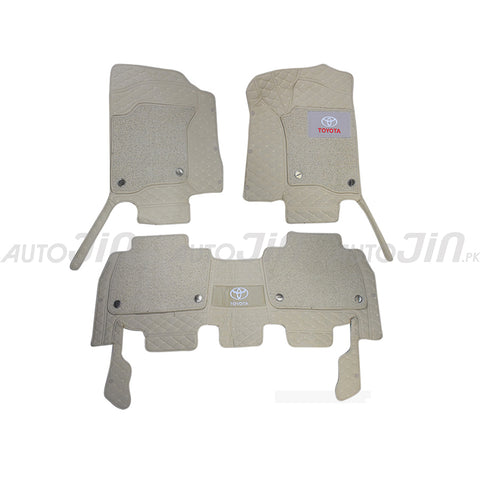 SOGO Luxury 9D Toyota Landcruiser 2016-21 Mats with Carpet - Beige and Beige