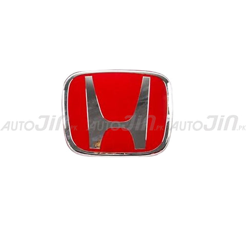 Honda Steering Logo Red And Chrome