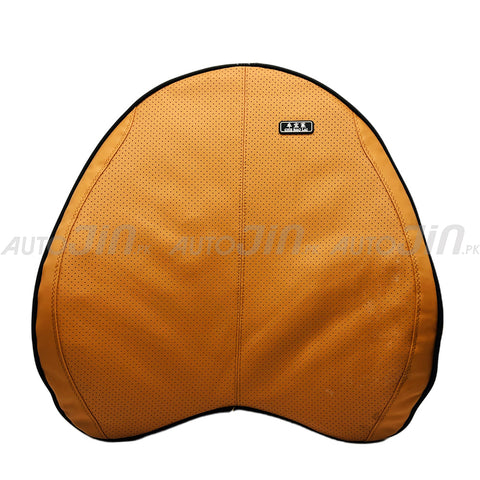 Back Support Leather Cushion - Rust Brown