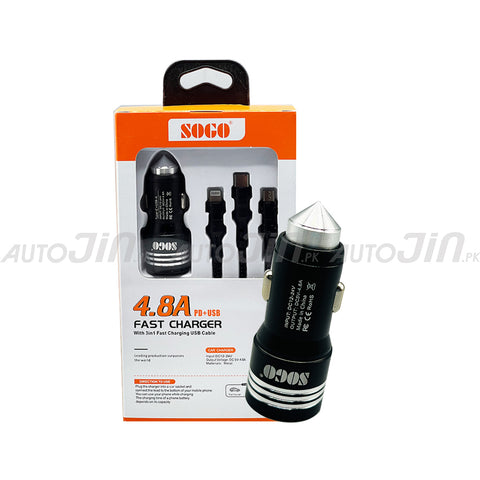 Sogo Fast Car Charger 3 in 1