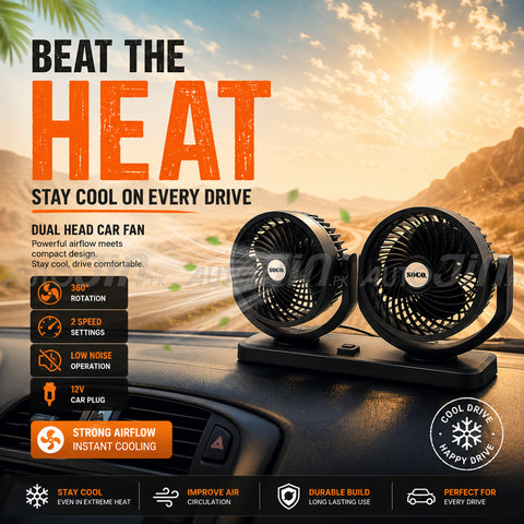 SOGO Double Head Large Powerful Fan - Breeze