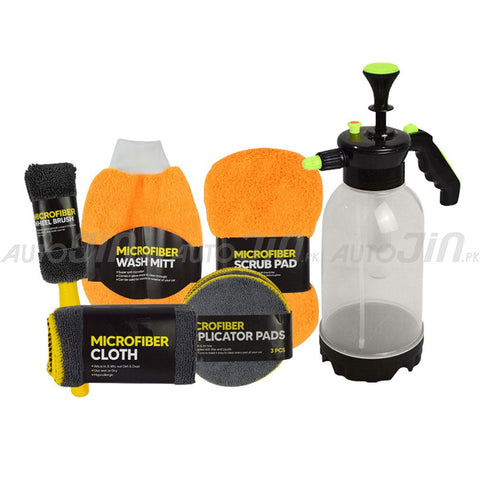 2L Portable Water Spraying Bottle With Gladiator 9 Pcs Microfiber Kit