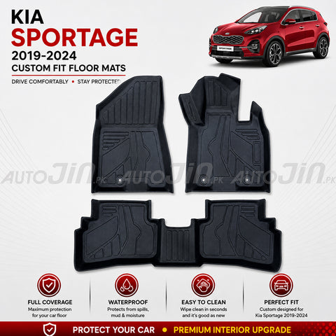 Kia Sportage 2019-2024 TPE Floor Mats Premium