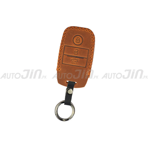 Kia Sportage Leather Key Cover Brown