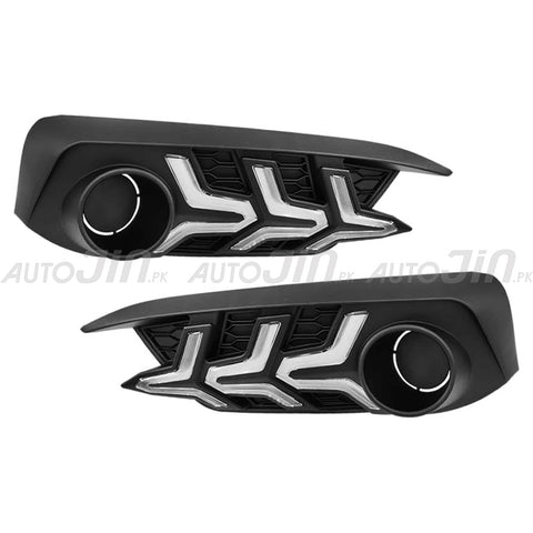 Honda Civic 2016-202Fog Lights DRL Cover V3 Arrow Style version 2