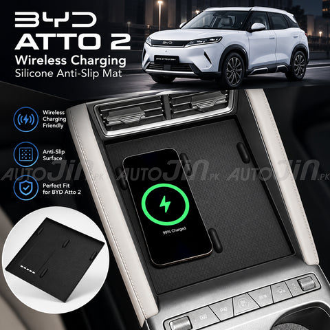 Byd Atto 2 Wireless Charging Silicone Anti-Slip Mat - Black