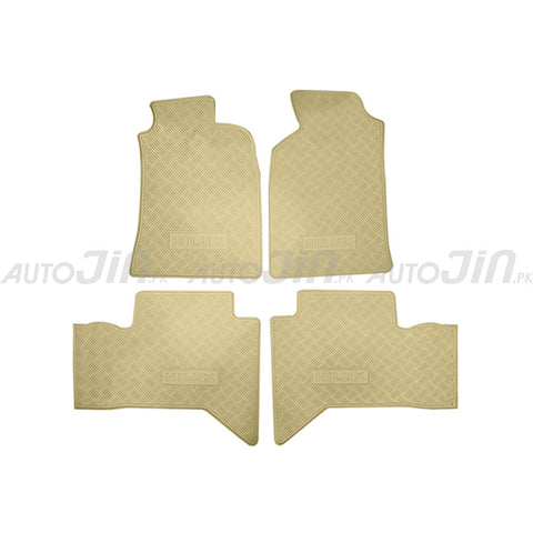 Toyota Hilux Vigo Rubber Floor Mats Beige  2012-15