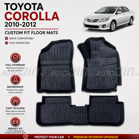 Toyota Corolla 2010-2012 TPE Floor Mats Premium