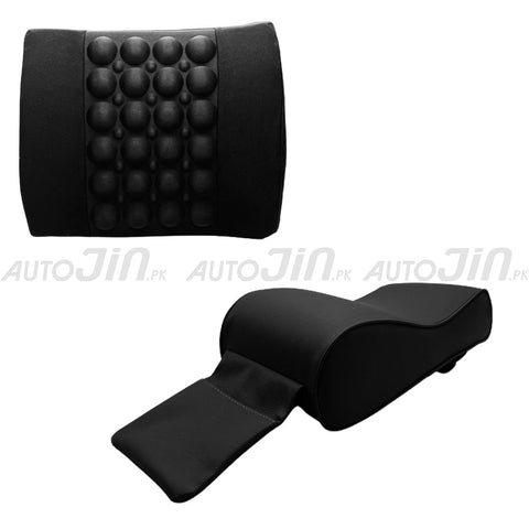 12v Lumbar Massager & Memory Foam Armrest Cushion