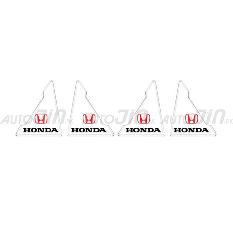 Honda Logo Transparent Car Door Corner Protector - 4 Pcs