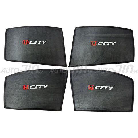 Honda City 2009-20 High Quality Sunshades with Logo