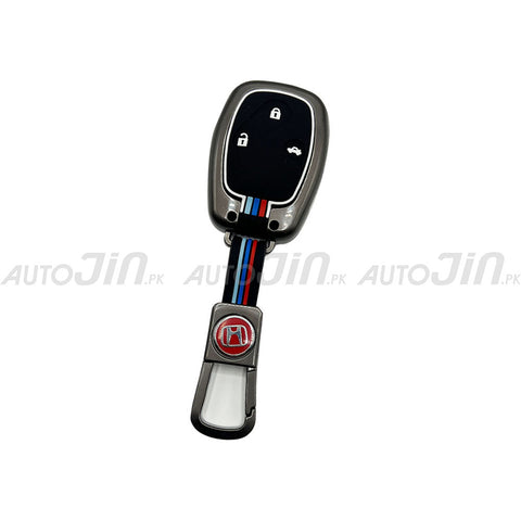 Honda City 2009-2020 Key Cover With Metal Shell 3 Button