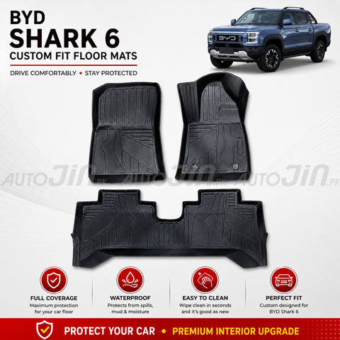 Byd Shark 6 2025-2026 TPE Floor Mats Premium