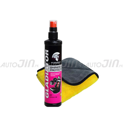 Gladiator Shines & Protects Protectant with 1 Microfiber