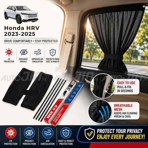 Sogo Honda HRV 2023-2025 Custom Fit Retractable Curtains Sliders Railing