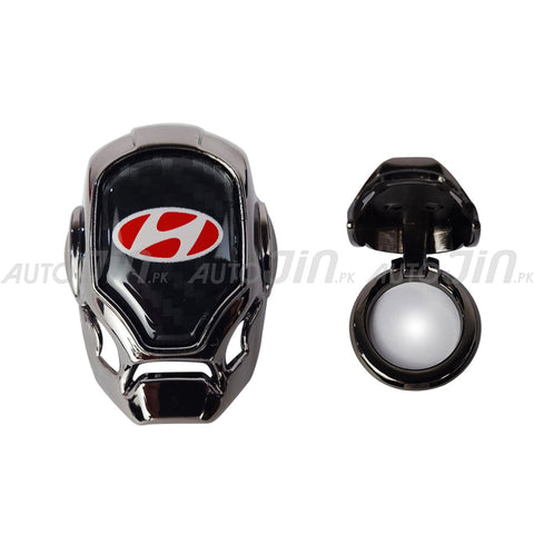 Hyundai Logo Engine Start Stop Switch Button Push Button Cover Carbon