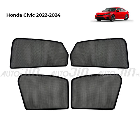 Honda Civic 2022-2024 Magnetic Window Sun Shades - 4 Pcs