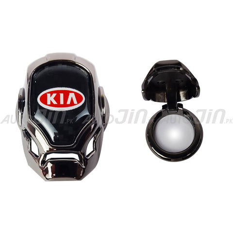 KIA Logo Engine Start Stop Switch Button Push Button Cover Carbon