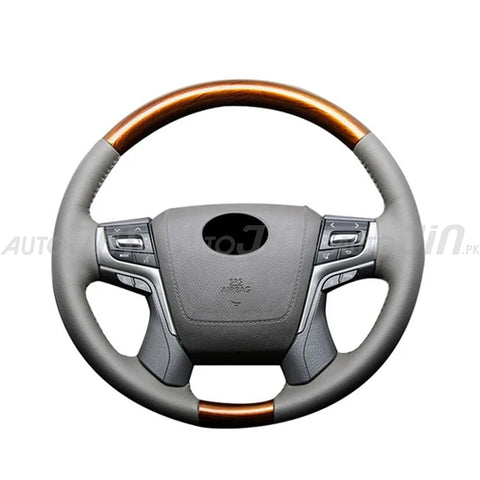 TOYOTA LAND CRUISER WOODEN TEXTURE & LEATHER STEERING 2015-2019