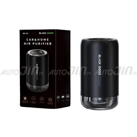 Black Odor BO-05 Car & Home Touch Air Purifier Humidifier Aluminium Body - 600mAh Battery