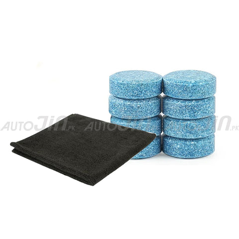 Car Windshield Cleaning Tablet 8 Pcs With Free Microfiber