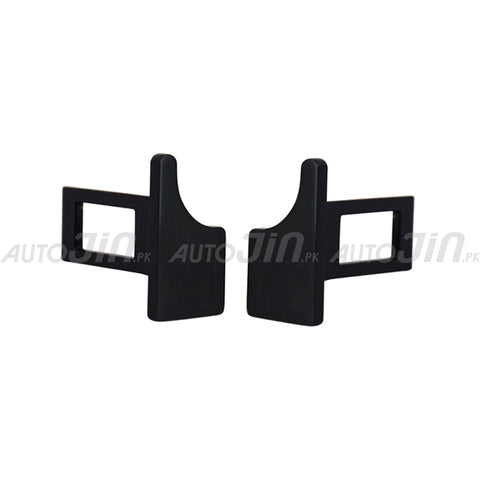 Metal Thumb Push Seat Belt Clip Black - Universal