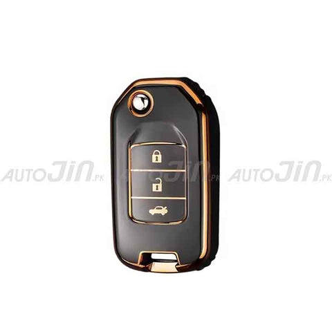 Exclusive Gold-Line Honda Civic 2012-2015 TPU Key Cover