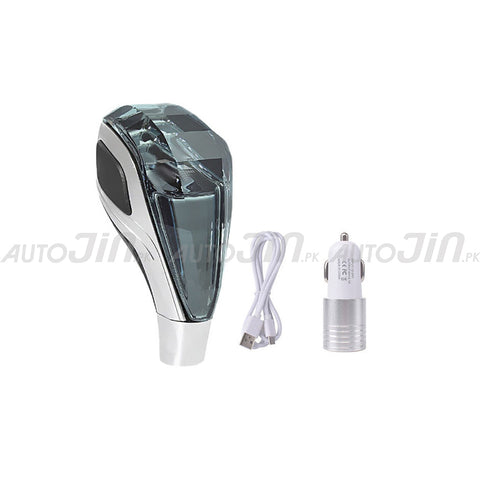 Crystal Car Gear Shift Knob With LED - Honda Logo - RGB Led Touch Lighting Transparent Gear Knob