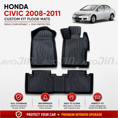 Honda Civic 2008-2011 TPE Floor Mats Premium