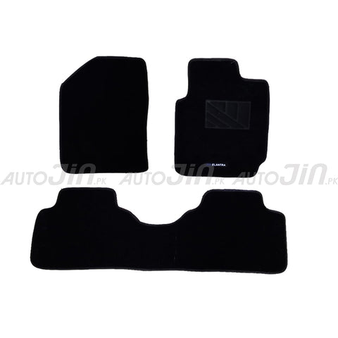 Hyundai Elantra 2021-23 Floor Carpet Mats Black - 3pcs