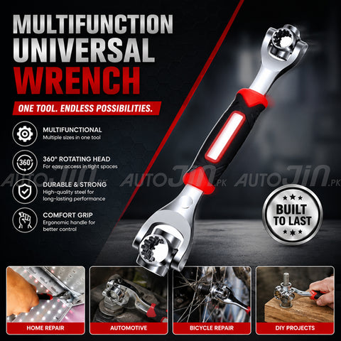 48-in-1 Universal Socket Wrench with 360° Rotating Head for Home and Car Repair