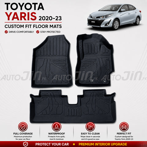 Toyota Yaris 2020-25 TPE Floor Mats Premium