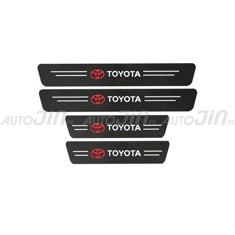 Toyota Logo Car Door Floor Panel Guard Carbon Fiber