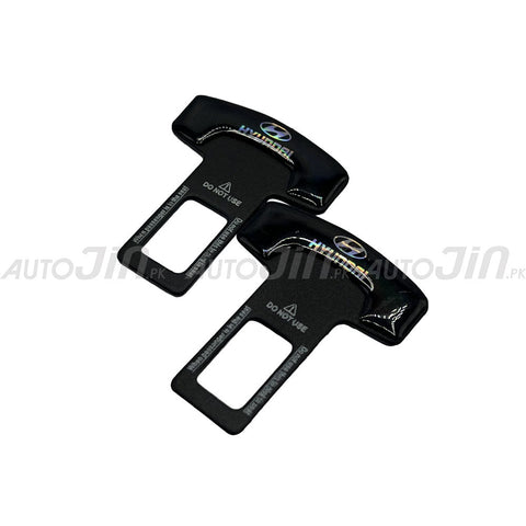 Hyundai Logo Seat Safety Belt Alarm Canceler Stopper Black