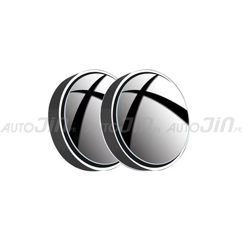 Pair Blind Spot Mirrors Suction Cup Car Convex 360-Degree Rotation