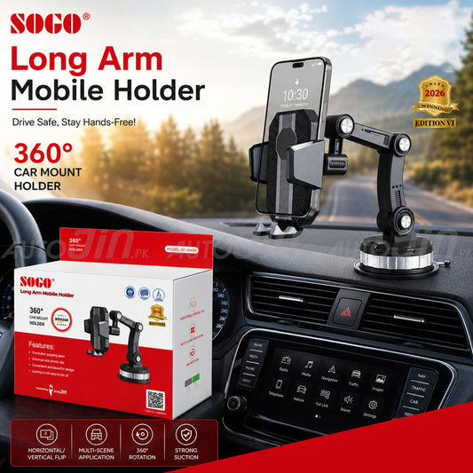 Car Long Arm Mobile Holder Suction Cup Mobile Holder For Dashboard & Windscreen 1000