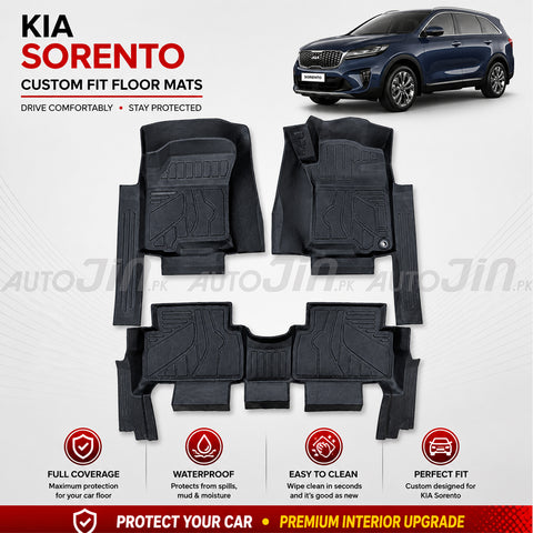 KIA Sorento 2021-2024 TPE Floor Mats Premium