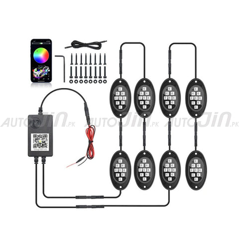 Colorful RGB 12V LED Car Underglow Light Kit Chassis Ambient Lamp With App