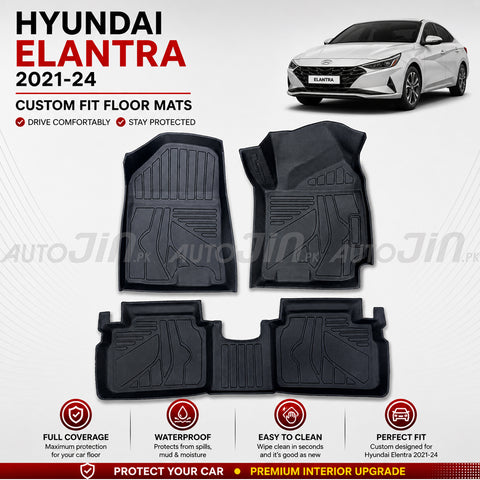 Hyundai Elentra 2021-2024 TPE Floor Mats Premium
