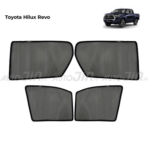 Toyota Hilux Revo 2016-2021 Magnetic Window Sun Shades - 4 Pcs