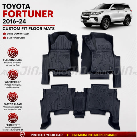 Toyota Fortuner 2016-2024 TPE Floor Mats Premium