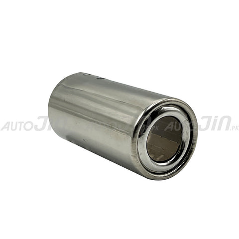 Universal Exhaust Pipe Tip Tail Muffler Silver 2inch - A1