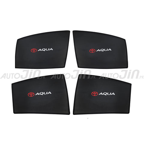 Toyota Aqua 2012-20 High Quality Sunshades with Logo