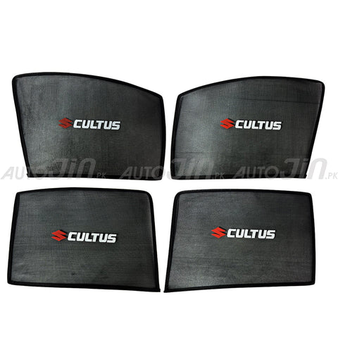 Suzuki Cultus 2017-20 High Quality Sunshades with Logo